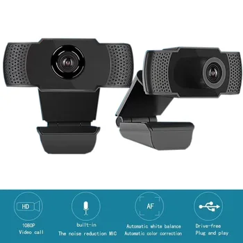 Süper Sıcak 1080P HD Webcam Web Kamera Dahili Mikrofon Otomatik Odaklama 90 ° Görüş Açısı Oynat ve Tak Ücretsiz Sürücü 0