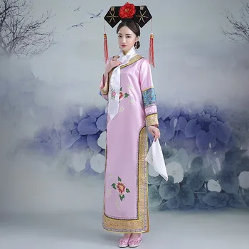 Nakış kız Qing Hanedanı Prenses Kostüm kadın Hanfu antik mahkemesi elbise cosplay sahne performansı 3