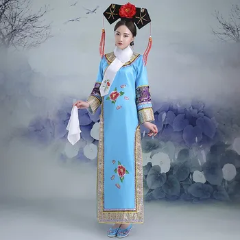 Nakış kız Qing Hanedanı Prenses Kostüm kadın Hanfu antik mahkemesi elbise cosplay sahne performansı 4