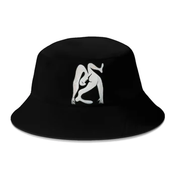 Yaz Unisex Harajuku Kova Şapka Pablo Picasso Le Acrobat Kadın Erkek Balıkçı Şapka Sonbahar Streetwear Panama Gorros Bob 0