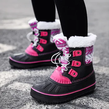 Moda Çocuk rahat ayakkabılar Erkek Kız Su Geçirmez Kar Botları Çocuklar Spor Kış Ayakkabı Shelle Ayakkabı Kadın pamuklu ayakkabılar