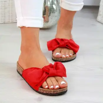 2021 İlkbahar Yaz Moda Sandalet Ayakkabı Kadın Yay Yaz Sandalet Terlik Kapalı Açık Flip-flop plaj ayakkabısı Terlik 0