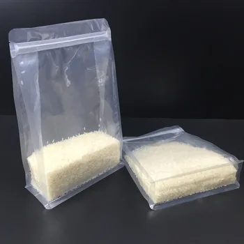 Ferimo 50 pcs Sekiz yan mühürlü el-held 5 kg pirinç öz-mühürlü çanta tahıl öz-destekleyen fermuar un gıda ambalaj saklama çantası