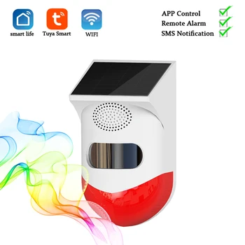 Tuya Açık Güneş Kızılötesi dedektör sensörü WiFi Akıllı Güvenlik Alarmı Hırsız Alarmı Kır Evi için 0
